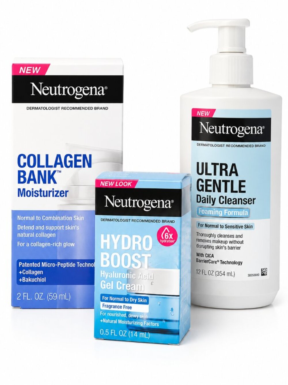 Neutrogena Skincare Bundle Collagen Bank Hydro Boost Cleanser Set